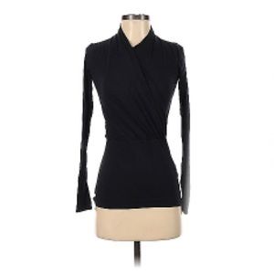 Theory knit wrap front top